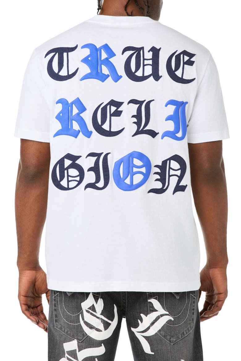 Tossed Logo Graphic T-Shirt, Alternate, color, OPTIC WHITE