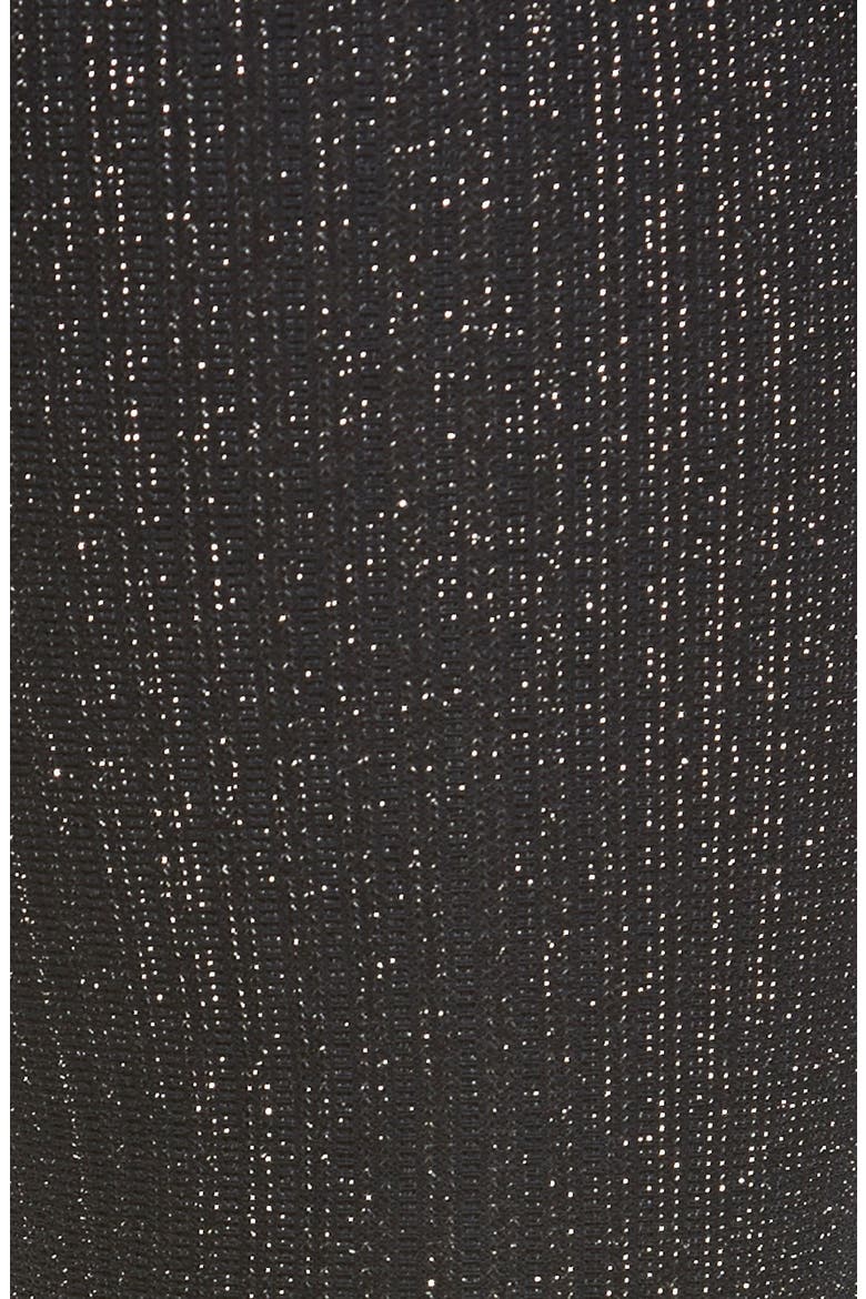 DKNY Metallic Knit Tights, Alternate, color, BLACK