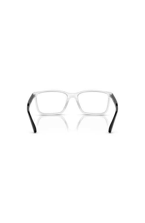 Arnette 52mm Rectangle Optical Glasses In Transparent