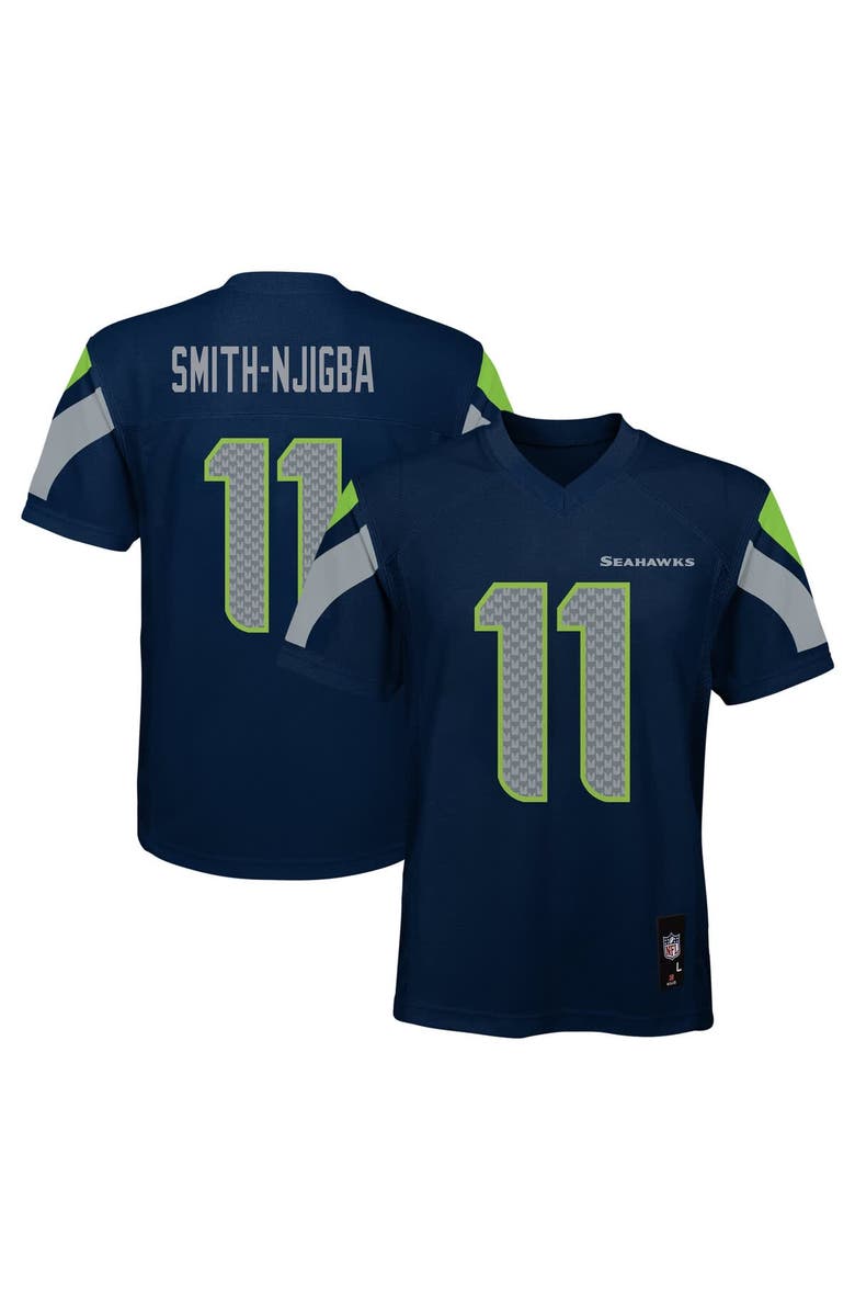 Outerstuff Youth Jaxon Smith-Njigba College Navy Seattle Seahawks Replica Player Jersey, Main, color, Navy