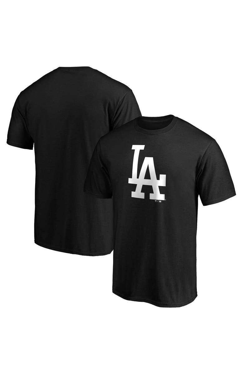 FANATICS Men's Fanatics Branded Black Los Angeles Dodgers Official Logo T-Shirt, Main, color,