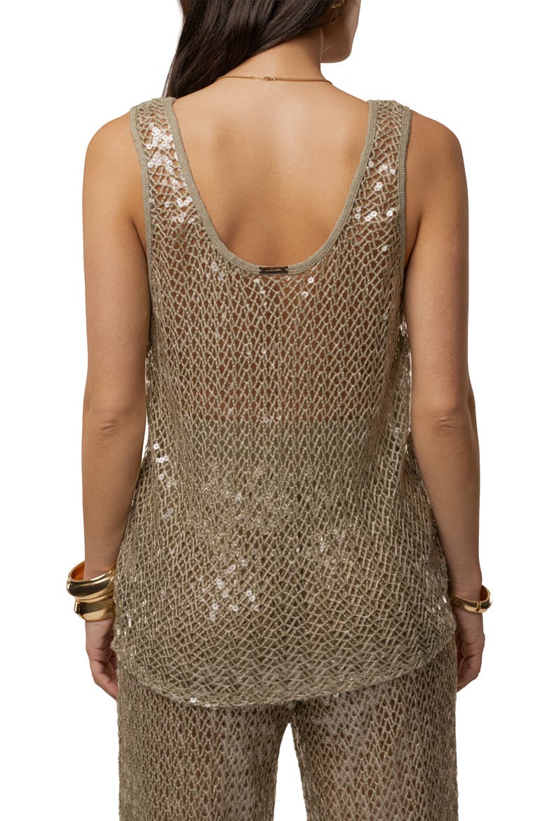 High Seas Sequin Top, Alternate, color, Sage