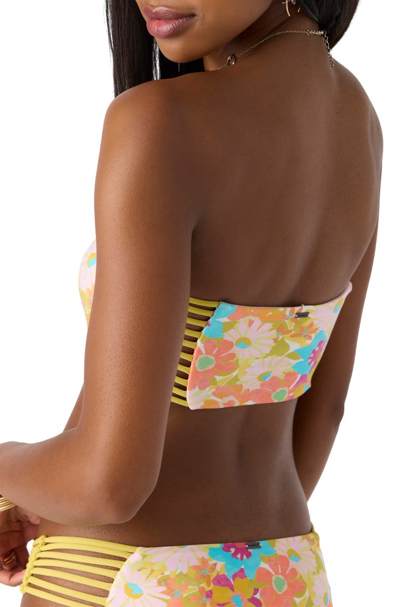 O'Neill Brasilia Floral Bells Strappy Bikini Top, Alternate, color, 