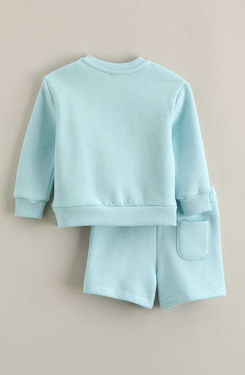 Tucker + Tate Fleece Graphic Sweatshirt & Shorts Set, Alternate, color, Blue Picnic Snacks- Blue