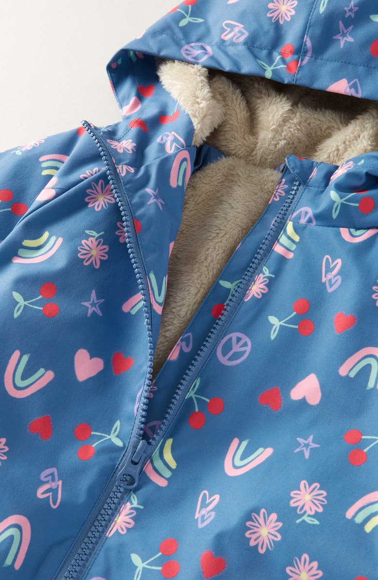 Tucker + Tate Kids' Print Faux Fur Lined Hooded Jacket, Alternate, color, Blue Coronet Paint Doodle