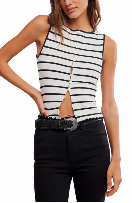 Tilly Stripe Stretch Cotton Rib Tank