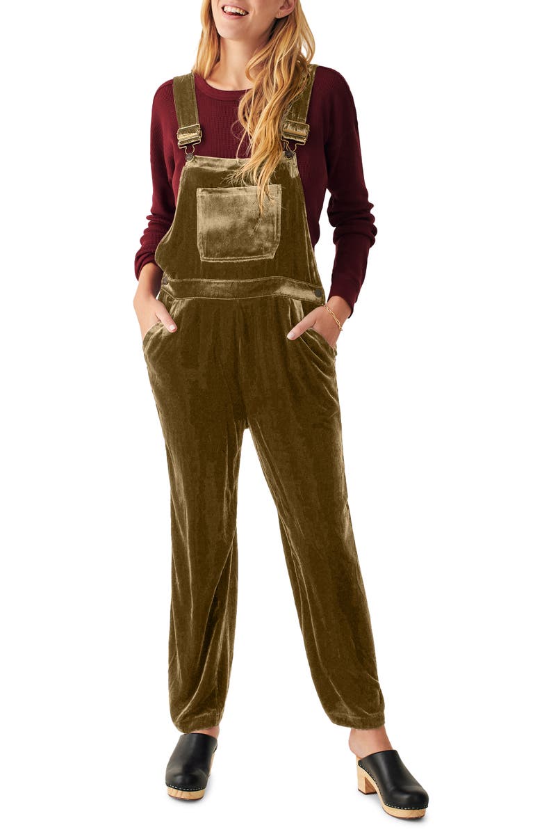 Faherty Velvet Overalls, Main, color, 