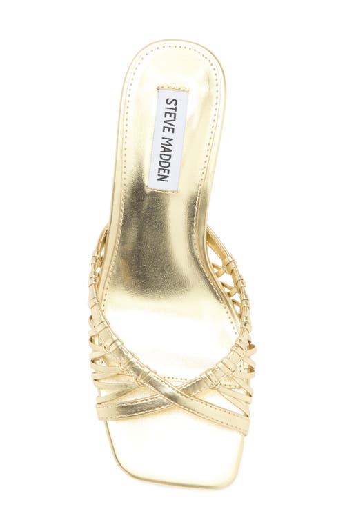 Steve Madden Sharey Kitten Heel Sandal In Gold