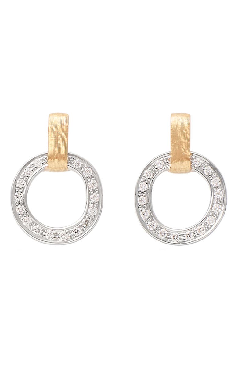 Marco Bicego Jaipur Diamond Link Station Earrings, Alternate, color, Yellow Gold
