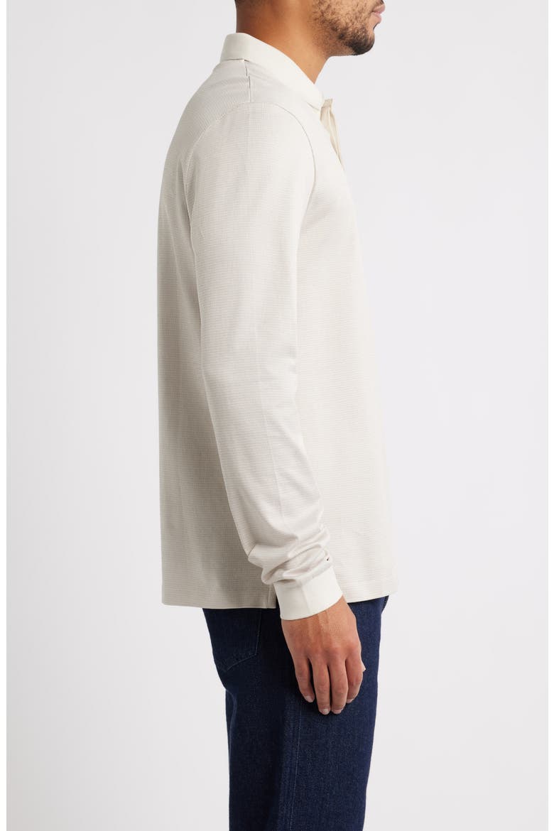 Pado Long Sleeve Cotton Polo, Alternate, color, OPEN WHITE