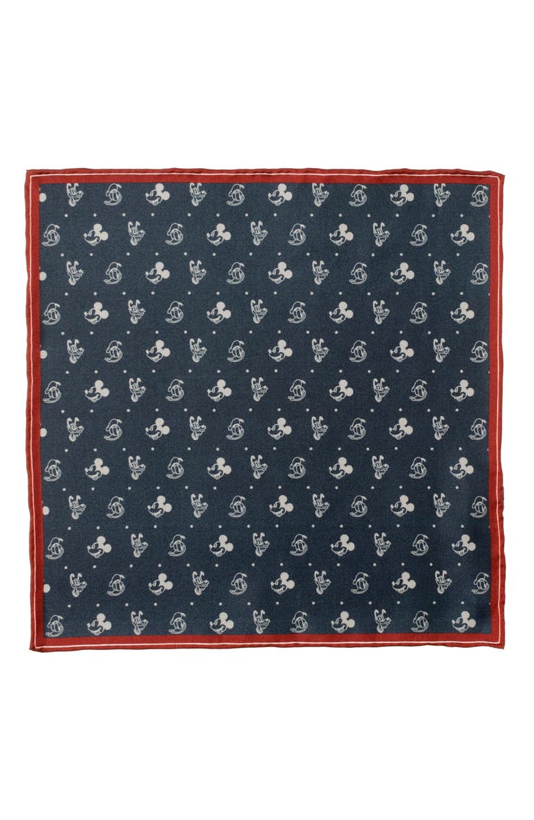 Cufflinks, Inc. x Disney Mickey & Friends Silk Pocket Square, Alternate, color, Navy