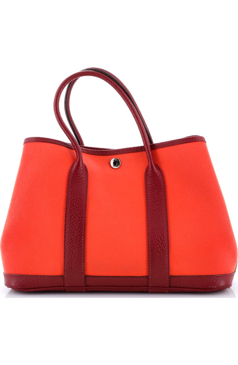 Pre-Owned Hermes Garden Party Tote Toile and Leather 30, Alternate, color,