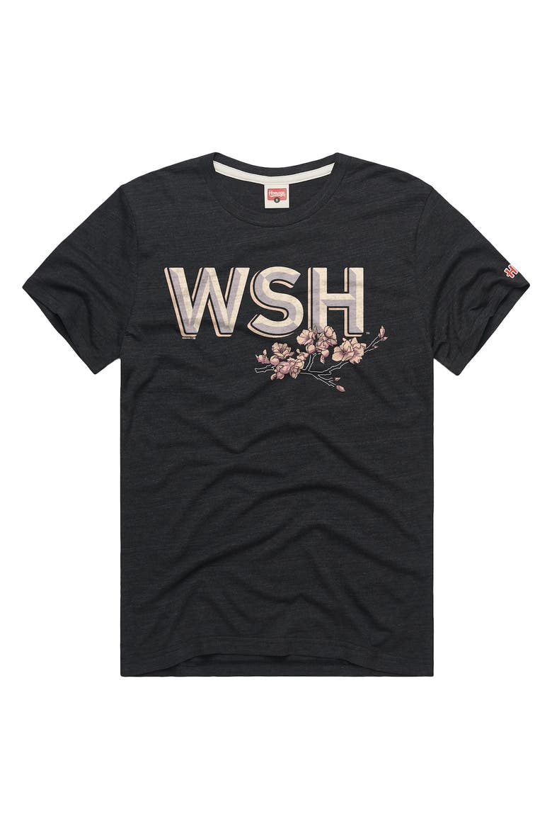 Men's Homage Charcoal Washington Nationals Tri-Blend Hyperlocal T-Shirt, Main, color, Charcoal