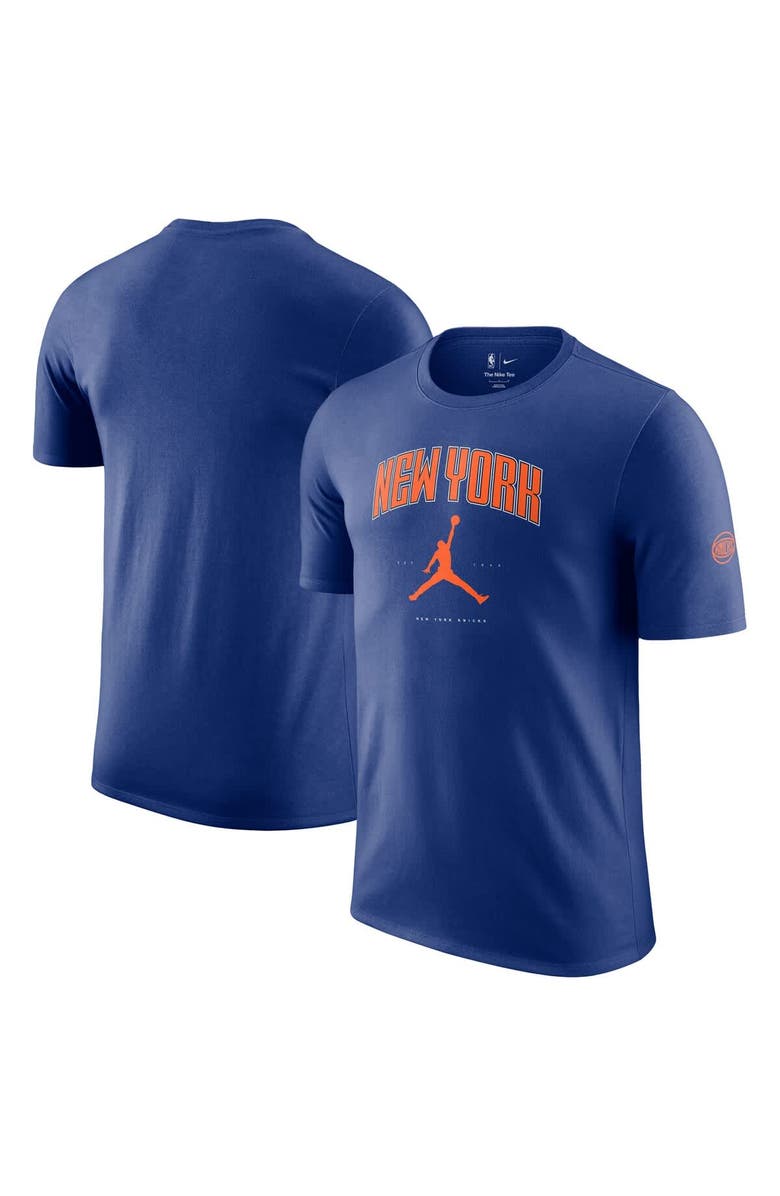 Jordan Brand Unisex Jordan Brand Blue New York Knicks Essential Cities T-Shirt, Main, color, Blue
