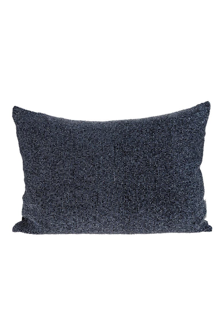 Aster Embellished Throw Pillow, Main, color, METALLIC BLUE