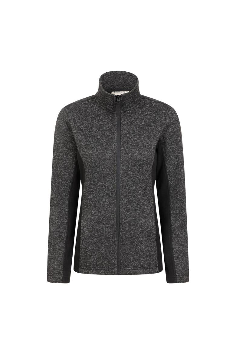 Idris Panelled Fleece Jacket, Main, color, Black
