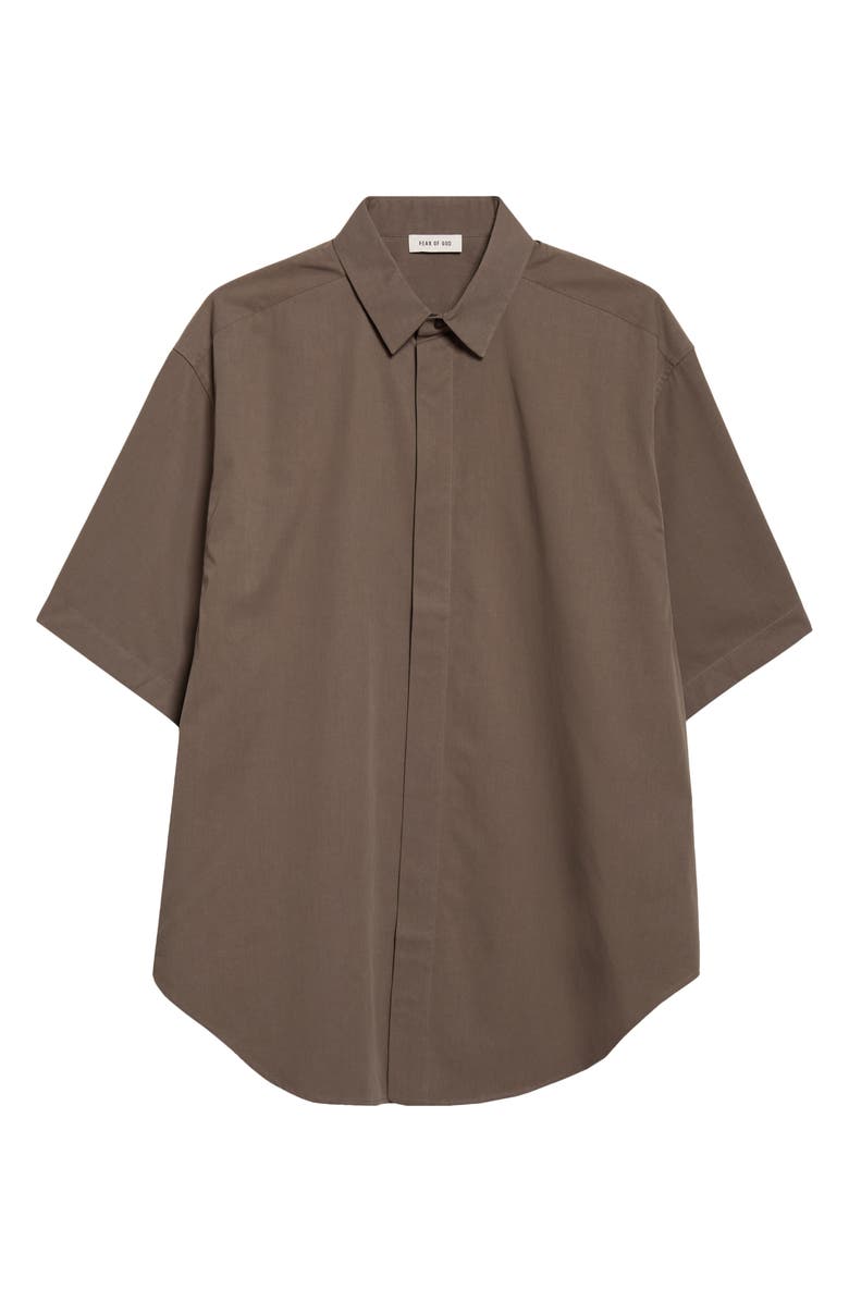 Fear of God Classic Short Sleeve Button-Up Shirt, Main, color, Willow Willow