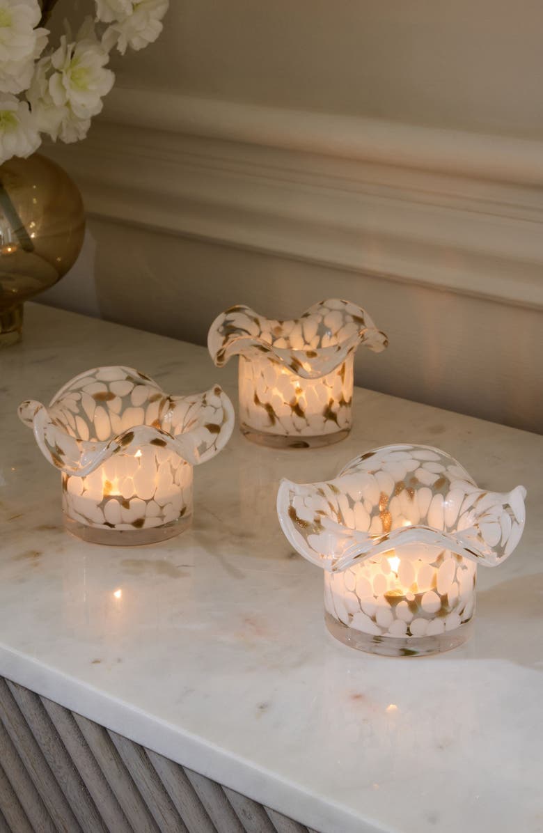 NEXT Set of 3 Confetti Glass Votive Candle Holders, Alternate, color, 