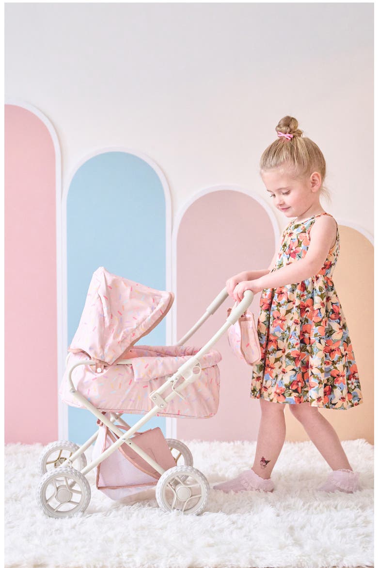 Olivia's Little World Confetti Convertible Baby Doll Stroller, Alternate, color, BEIGE