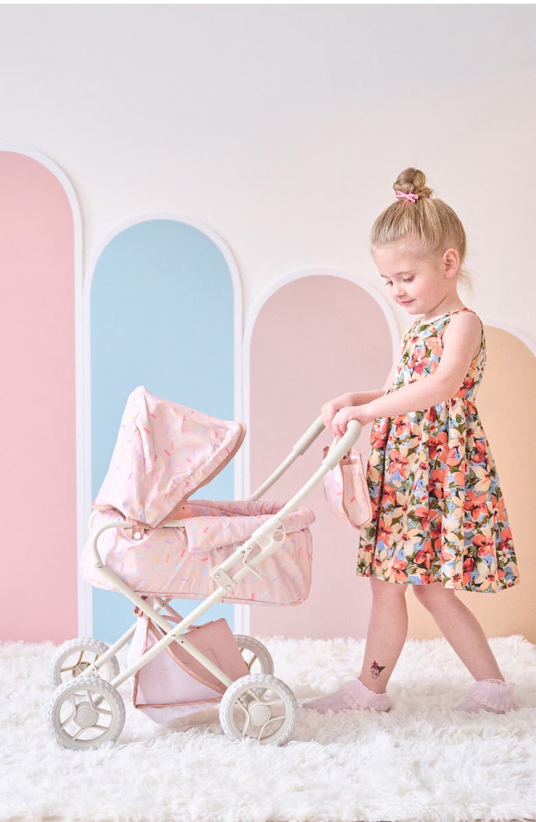 Teamson Kids Olivia's Little World Confetti Convertible Baby Doll Stroller, Alternate, color, Beige