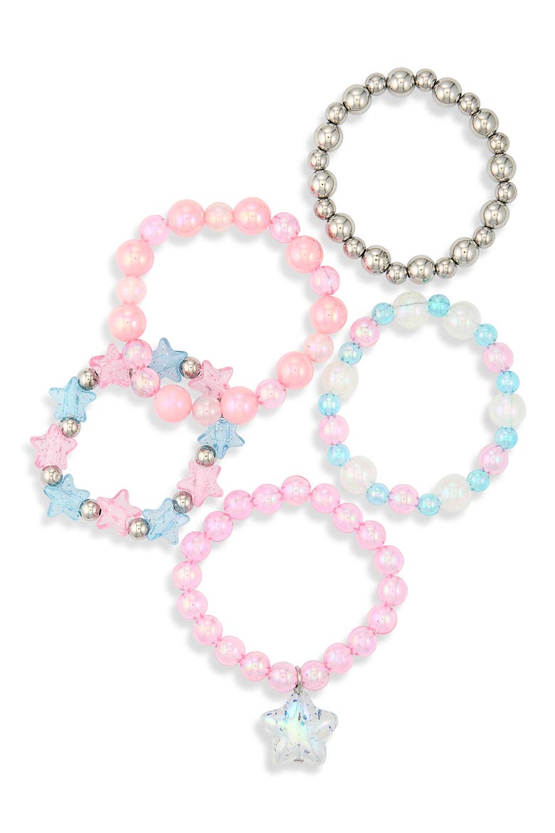 Kids' Assorted 5-Pack Bracelets, Main, color, PINK MULTI