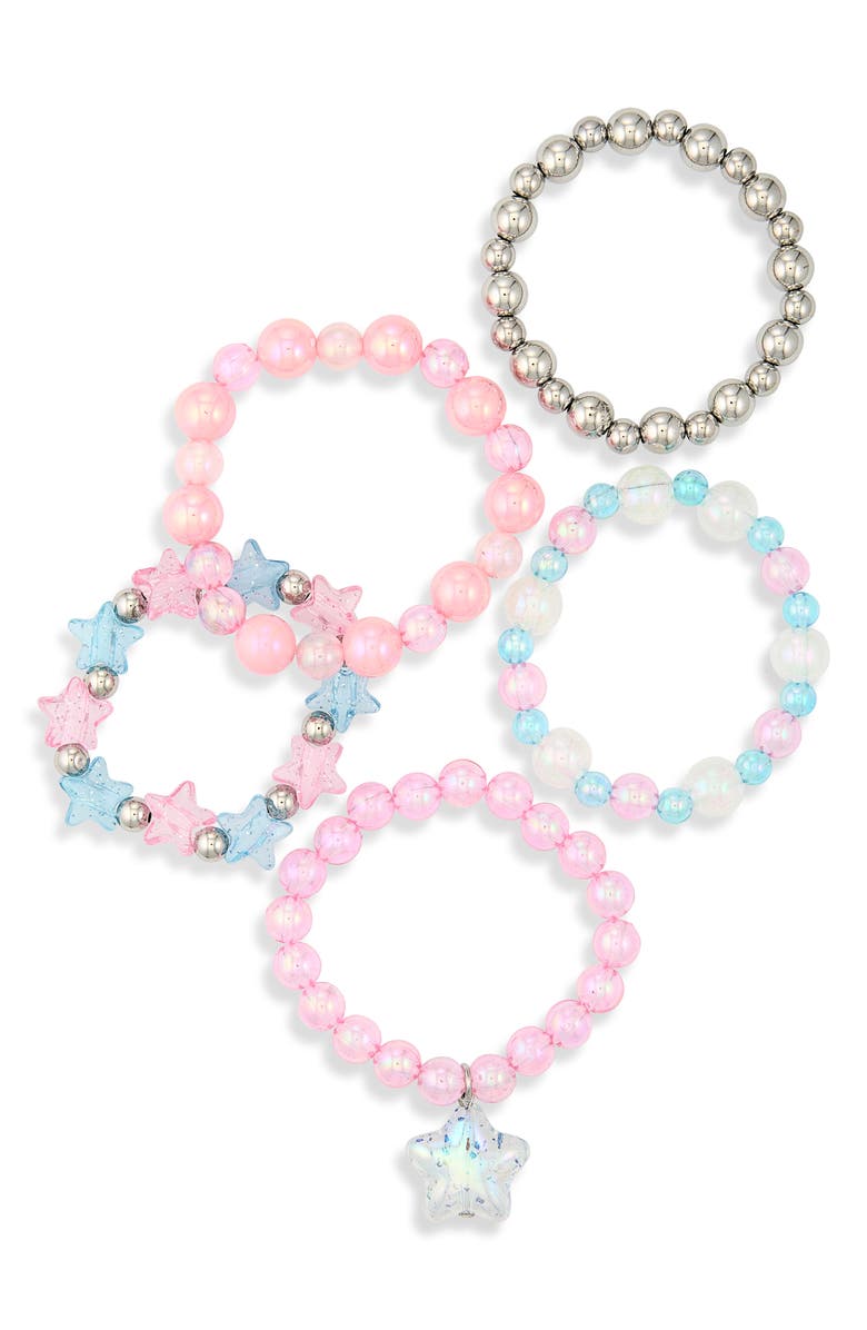 Capelli New York Kids' Assorted 5-Pack Bracelets, Main, color, Pink Multi