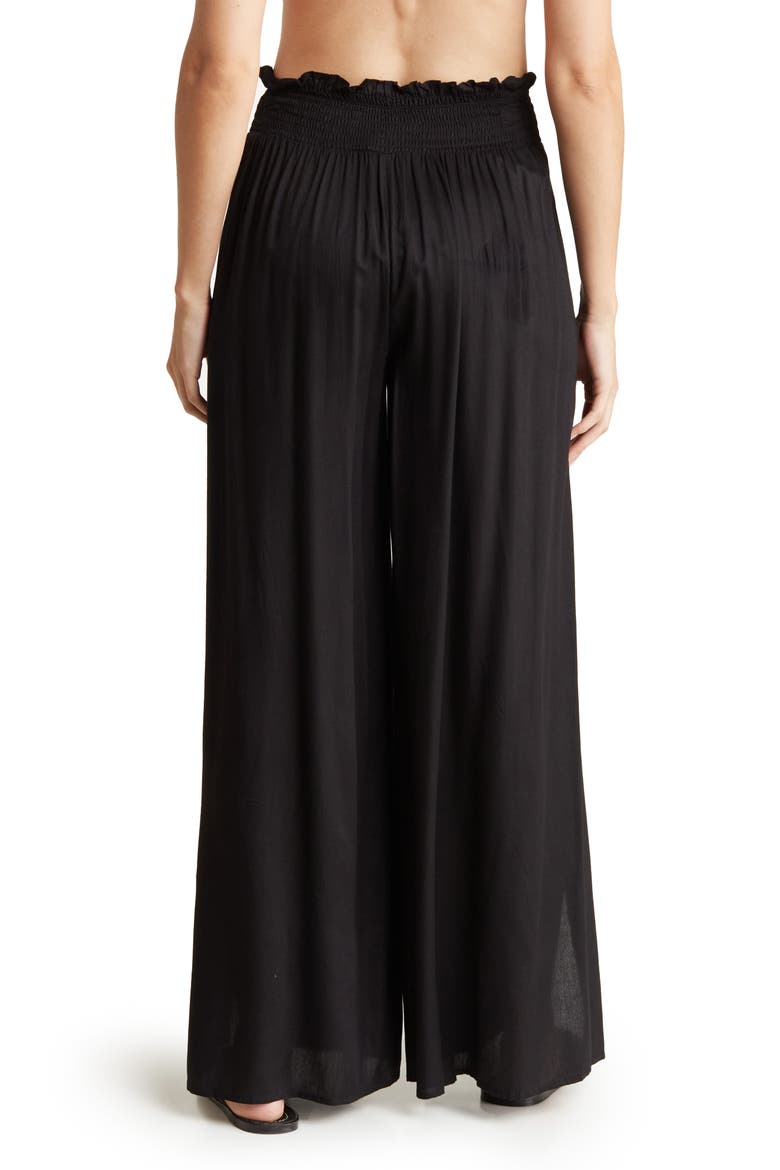 Popover Knit Cover-Up Pants, Alternate, color, BLACK