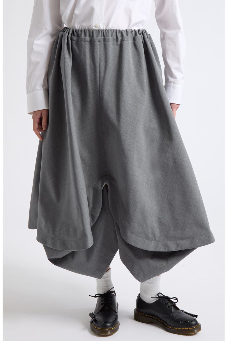 Yarn Dyed Midi Skirt, Main, color, TOP GRAY