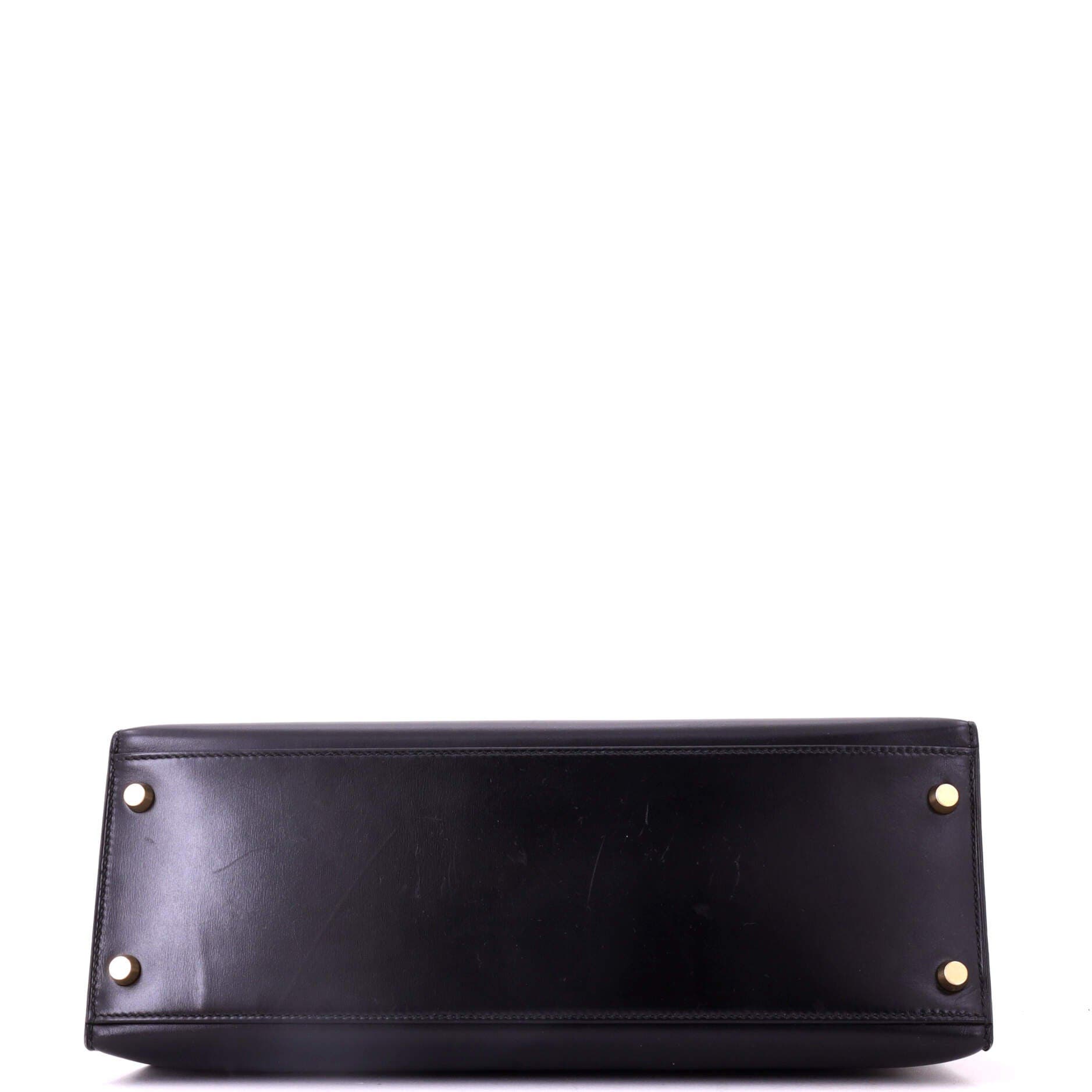 Kelly Handbag Black Box Calf with Gold Hardware 32, Alternate, color, Black