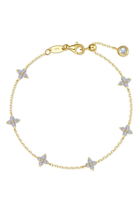 Trillium Simulated Diamond Station Bracelet