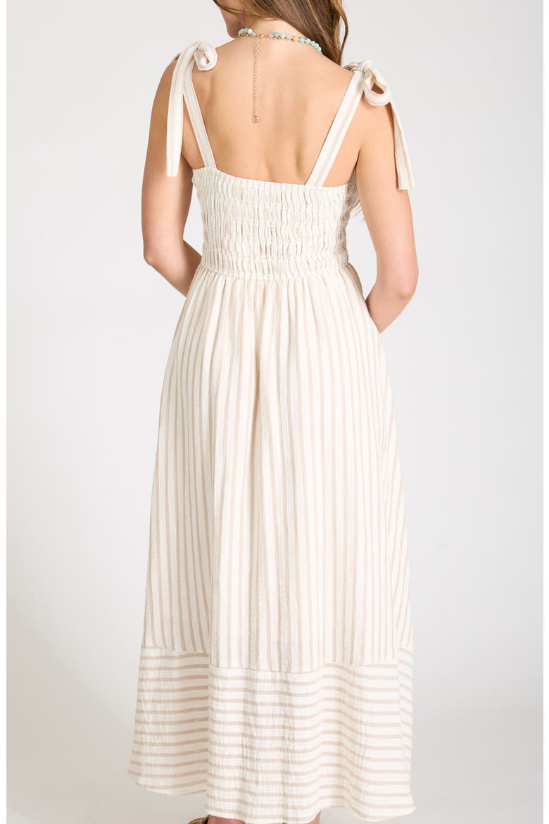 Stripe Cotton Maxi Sundress, Alternate, color, LIGHT TAUPE