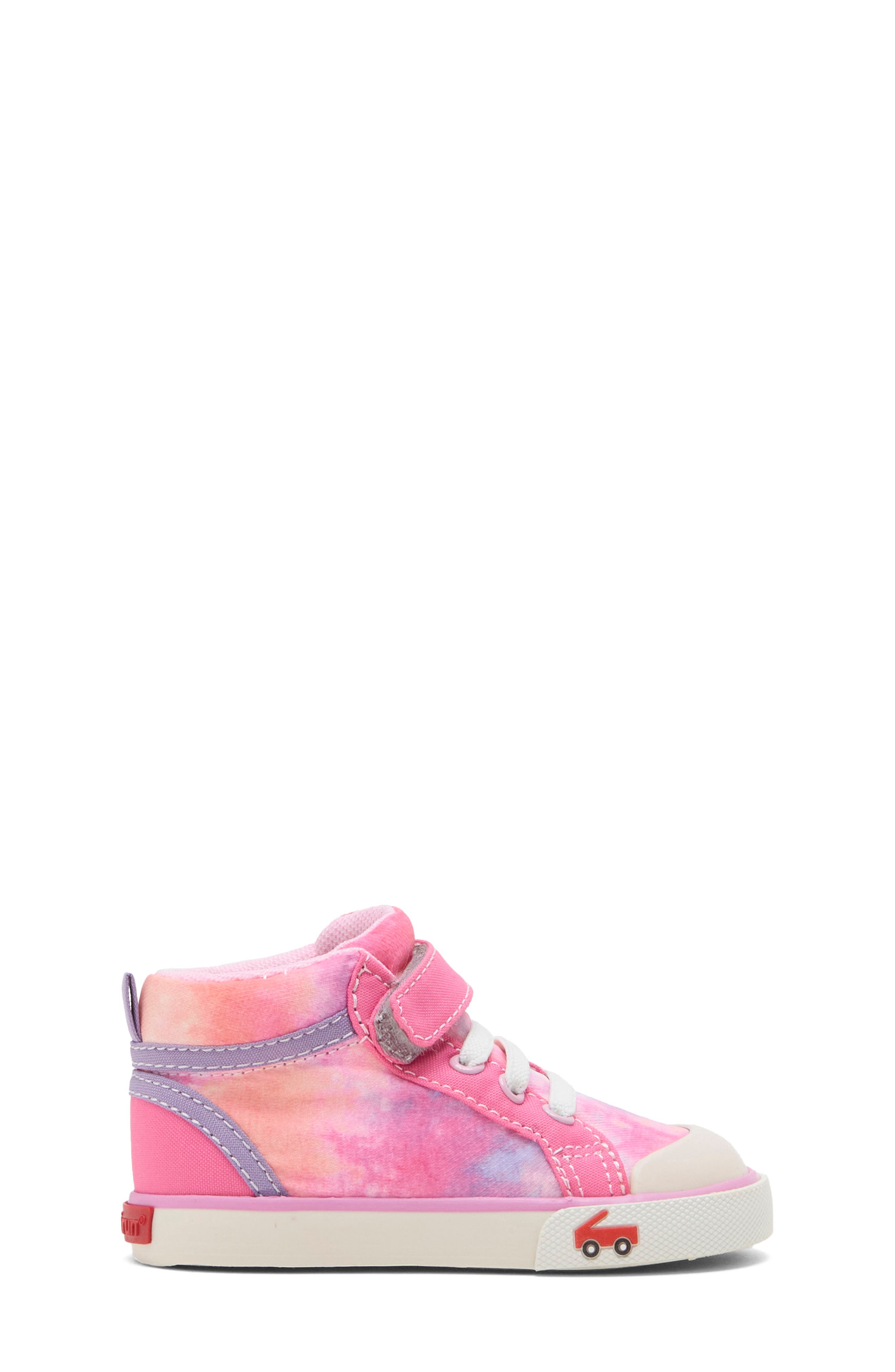 Kids' Peyton Sneaker, Alternate, color, CORAL/ TIE DYE