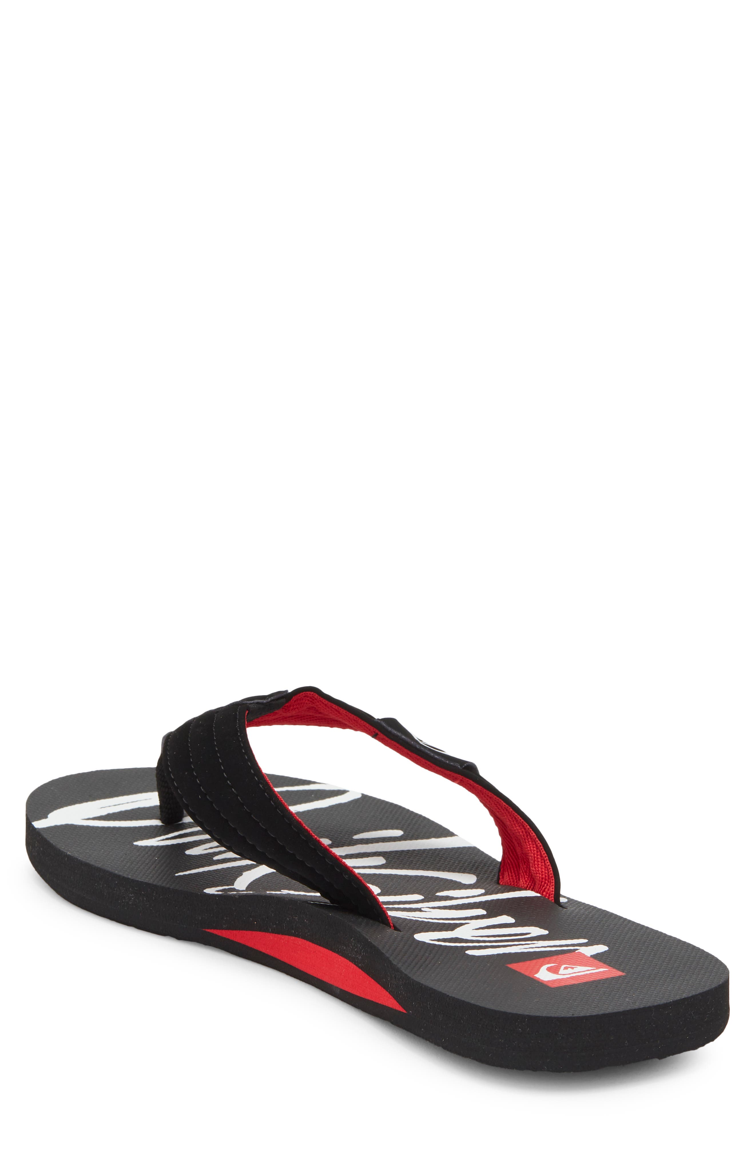 Quiksilver Dune Flip Flop, Alternate, color, Black/ Red
