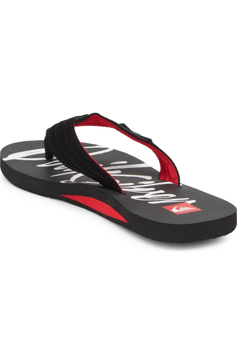 Quiksilver Dune Flip Flop, Alternate, color, Black/ Red