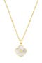 Mother-of-Pearl Clover Initial Pendant Necklace
