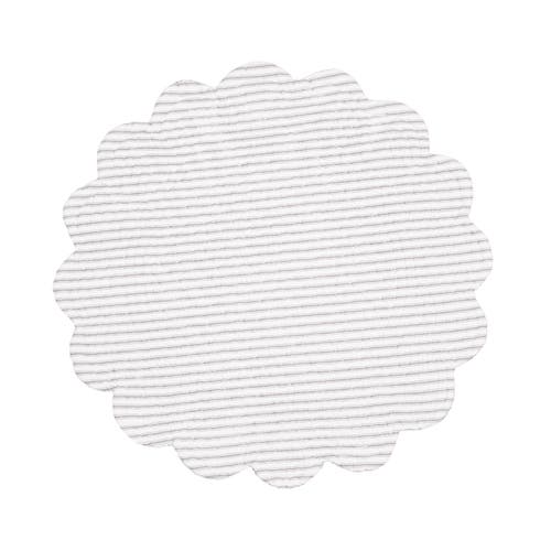 C & F Home C&f Home Callahan Songbirds Round Placemats Set Of 6, 17" In White