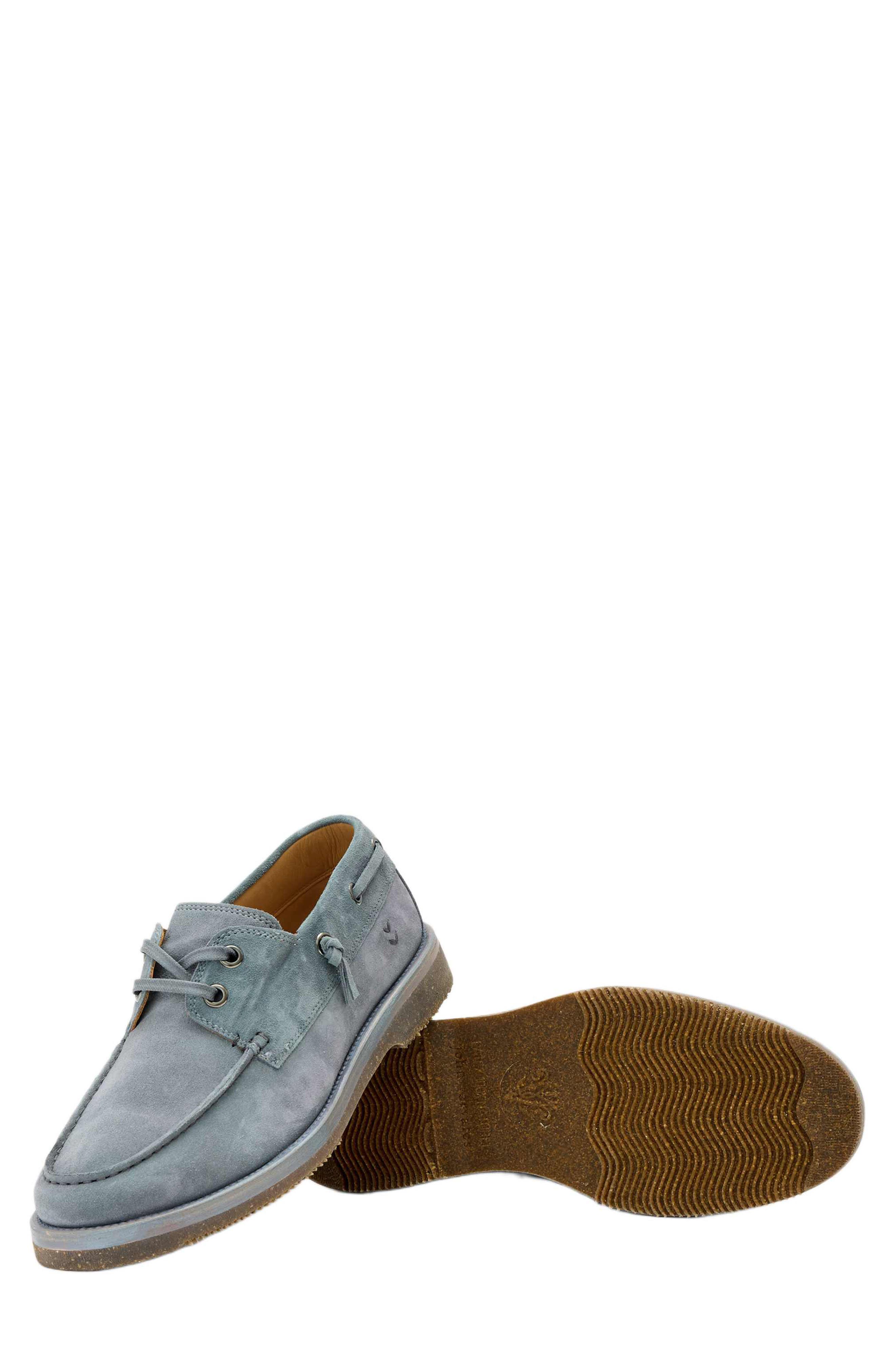 Varick Deck Shoe, Alternate, color, OILED BLUE