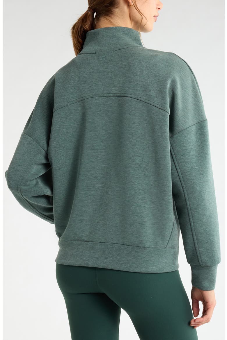 Soft Luxe Half Zip Pullover, Alternate, color, GREEN BALSAM HEATHER