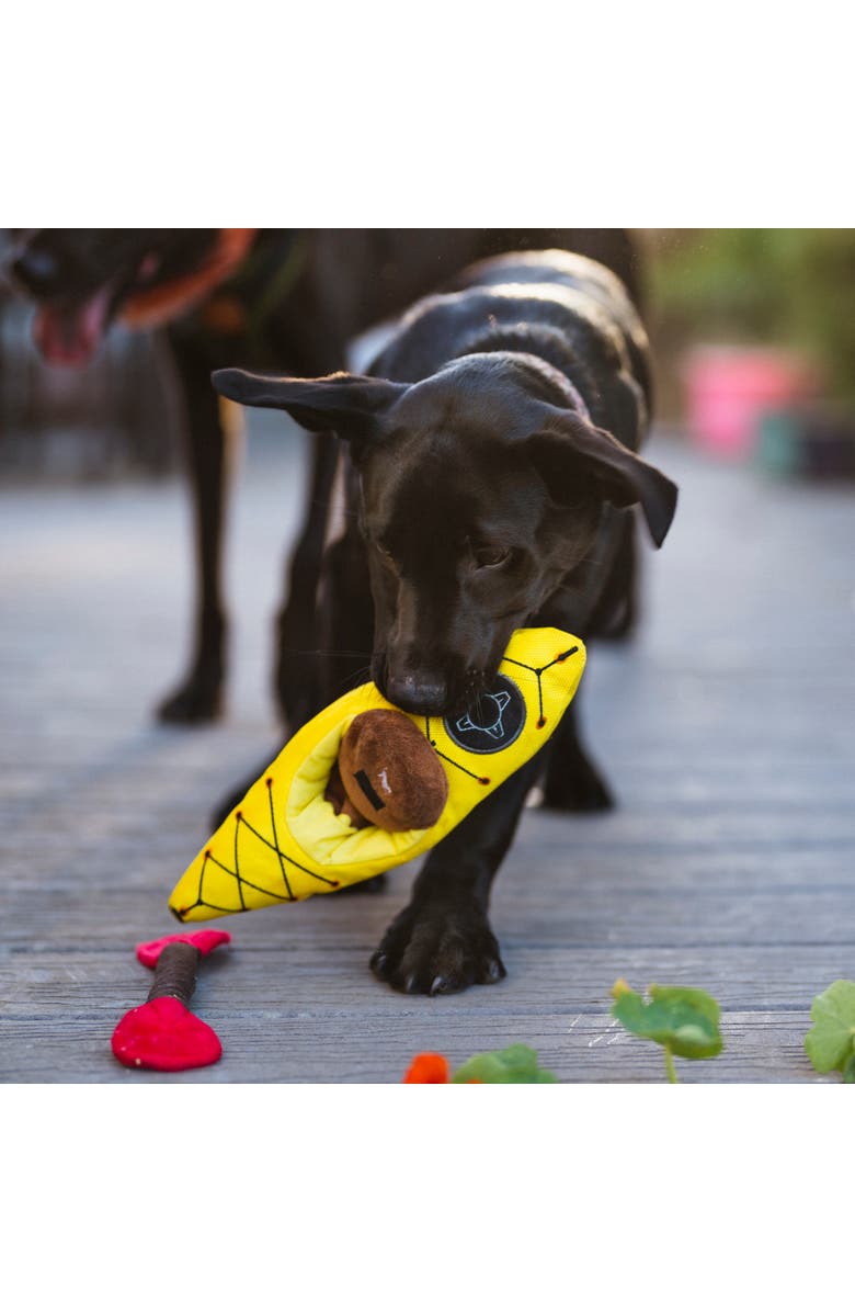 P.L.A.Y. Camp Corbin Collection K9 Kayak Plush Dog Toy, Squeaker, Crinkle, Alternate, color, Multicolored