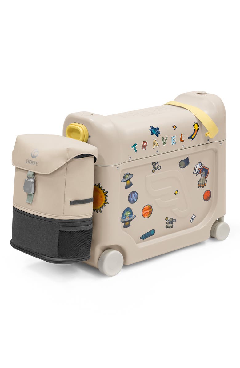 Stokke JetKids BedBox<sup>®</sup> Ride-On Carry-On Suitcase & Backpack Travel Set, Alternate, color, White