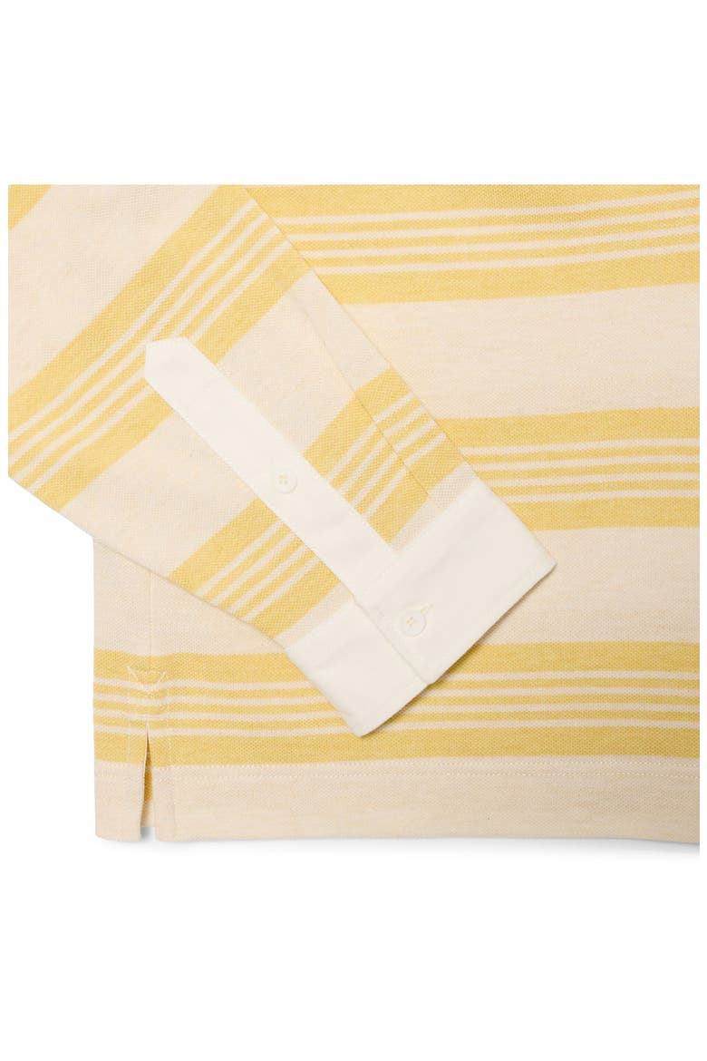 Stripe Long Sleeve Rugby Polo, Alternate, color, JAUNE CHINE/ CANDLE CHINE