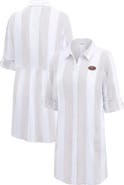 Tommy Bahama Women's Tommy Bahama  Khaki/White San Francisco 49ers Rugby Beach Stripe Button-Up Tunic