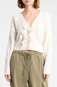 Heart Cable Bow Cardigan