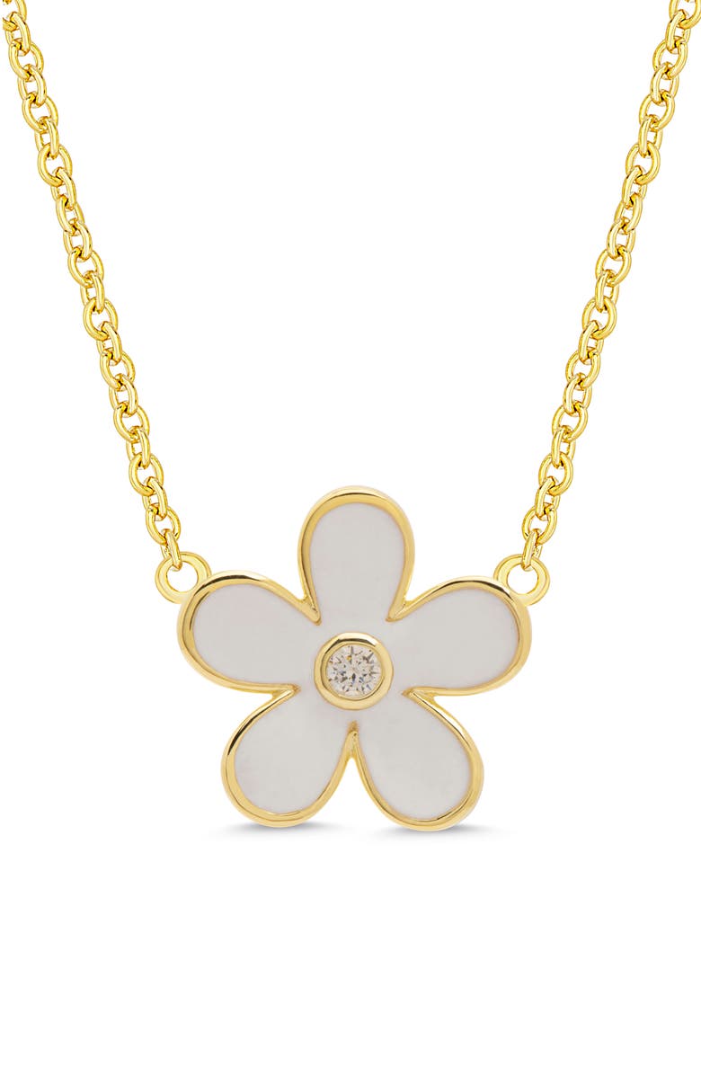 Lily Nily Kids' Floral Pendant Necklace, Main, color, White