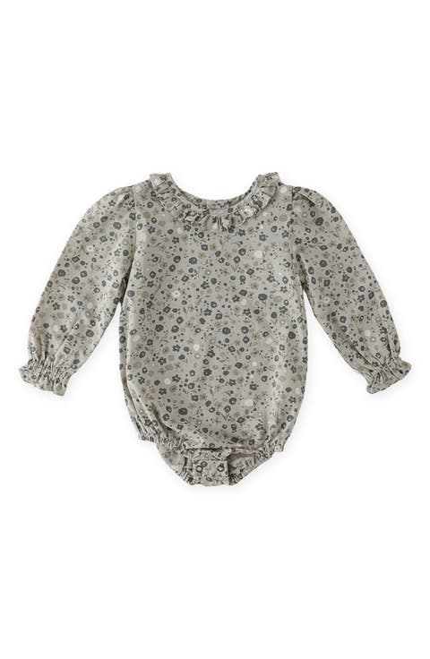 Ruffle Long Sleeve Organic Cotton Bodysuit (Baby)