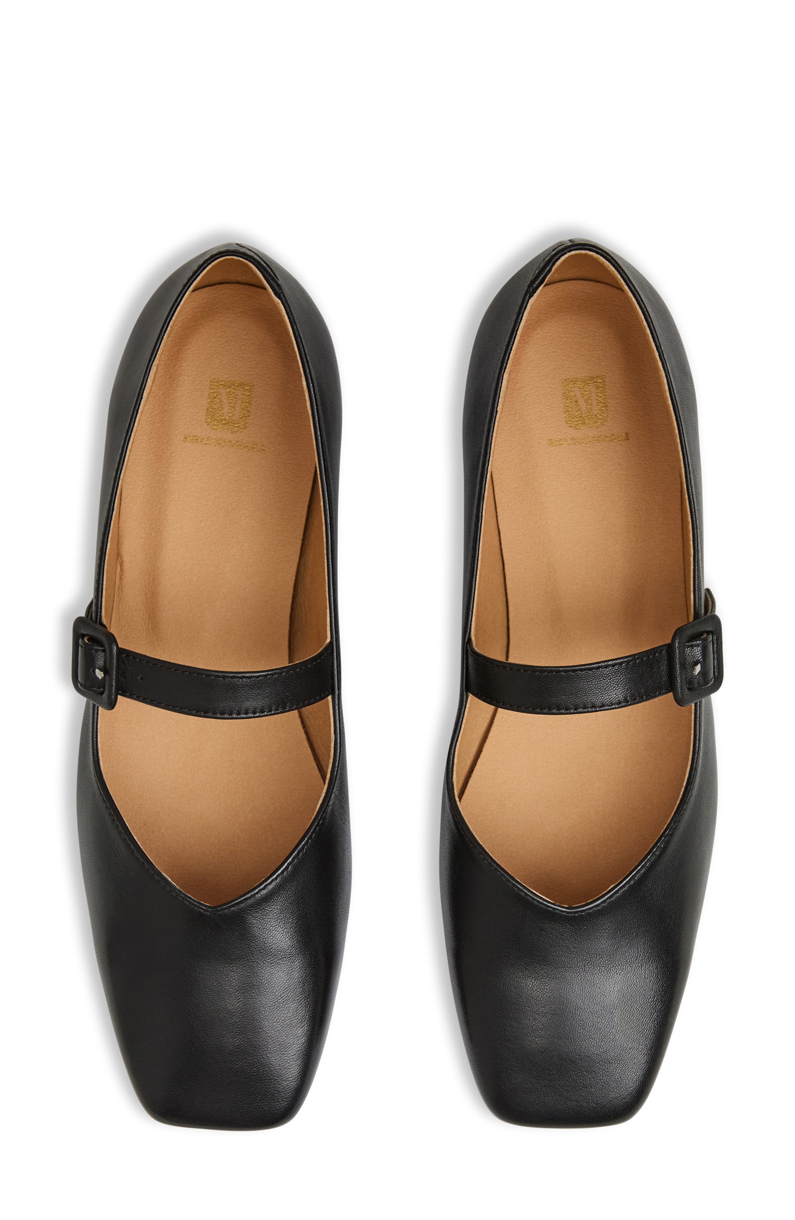Bruno Magli Elissa Mary Jane Flat, Alternate, color, Black