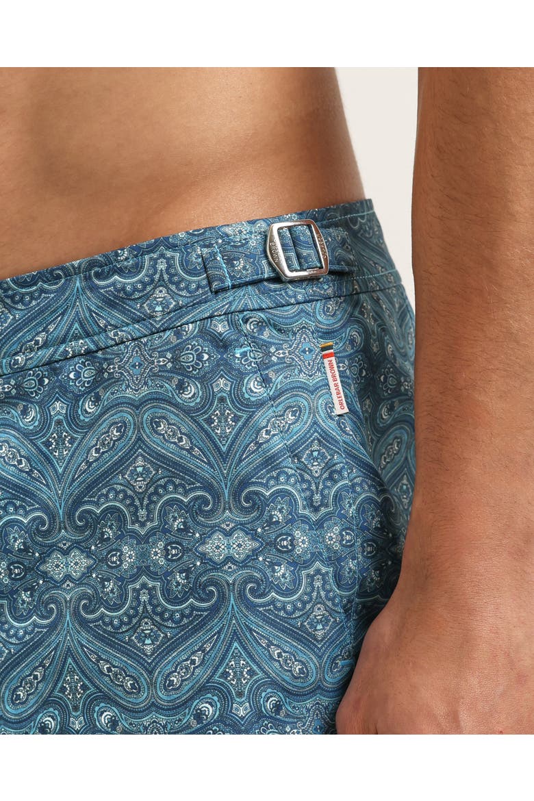Bulldog Exclusive-Print Swim Shorts, Alternate, color, NOVA BLUE