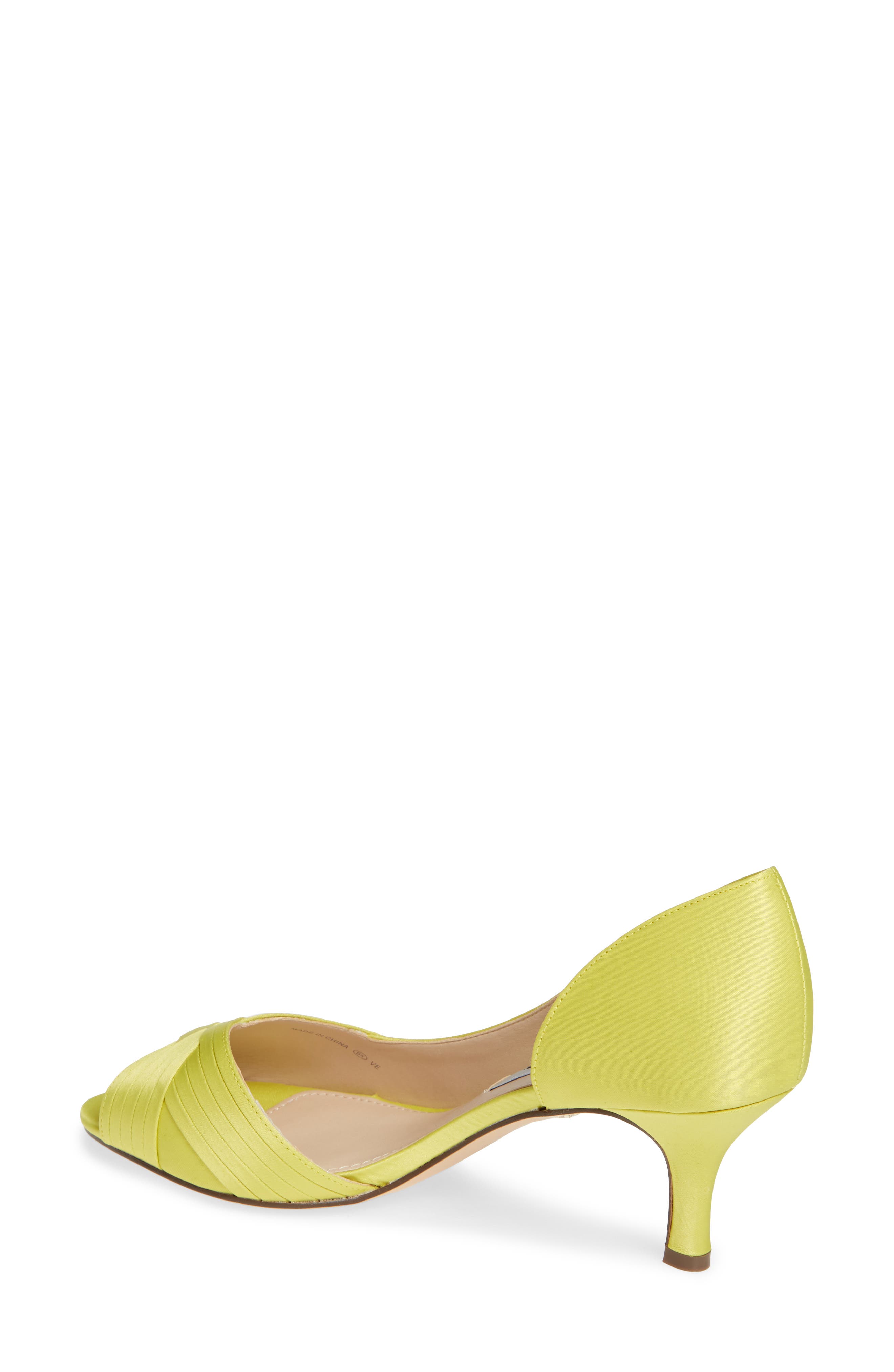 Contesa Open Toe Pump, Alternate, color, LEMON LIME SATIN