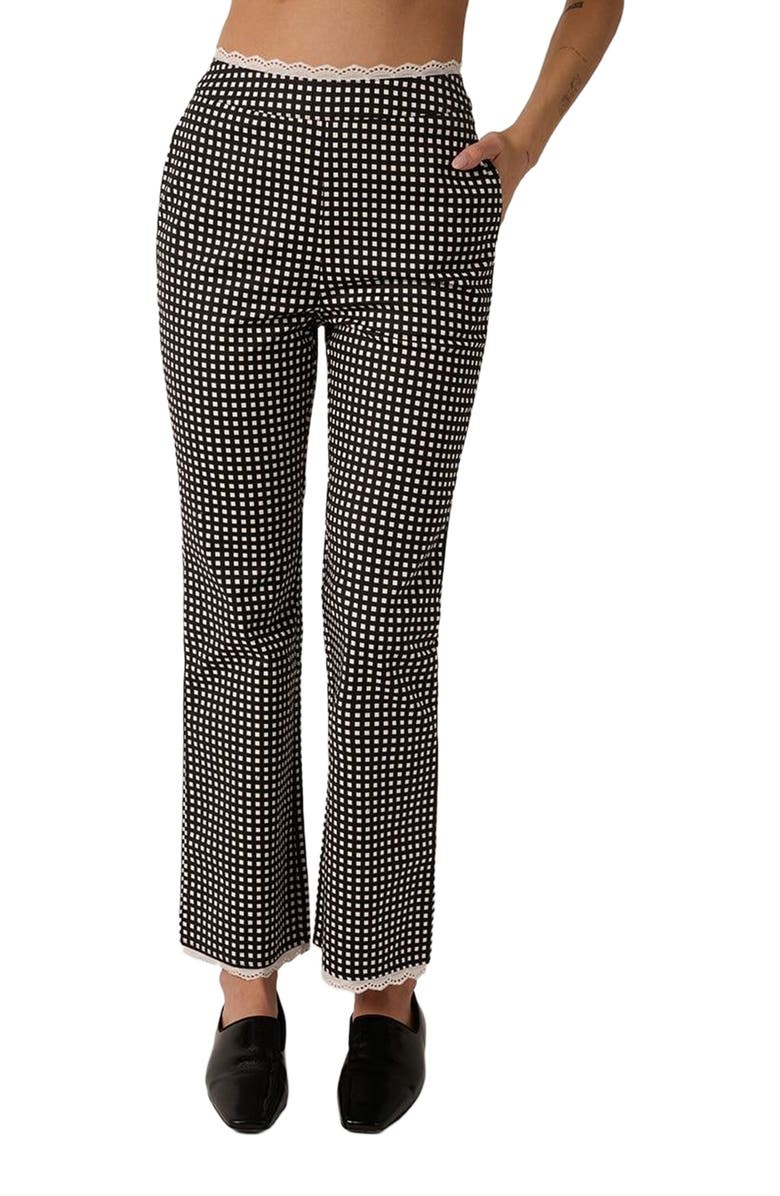 WeWoreWhat Crop Straight Pant, Alternate, color, Black Multi