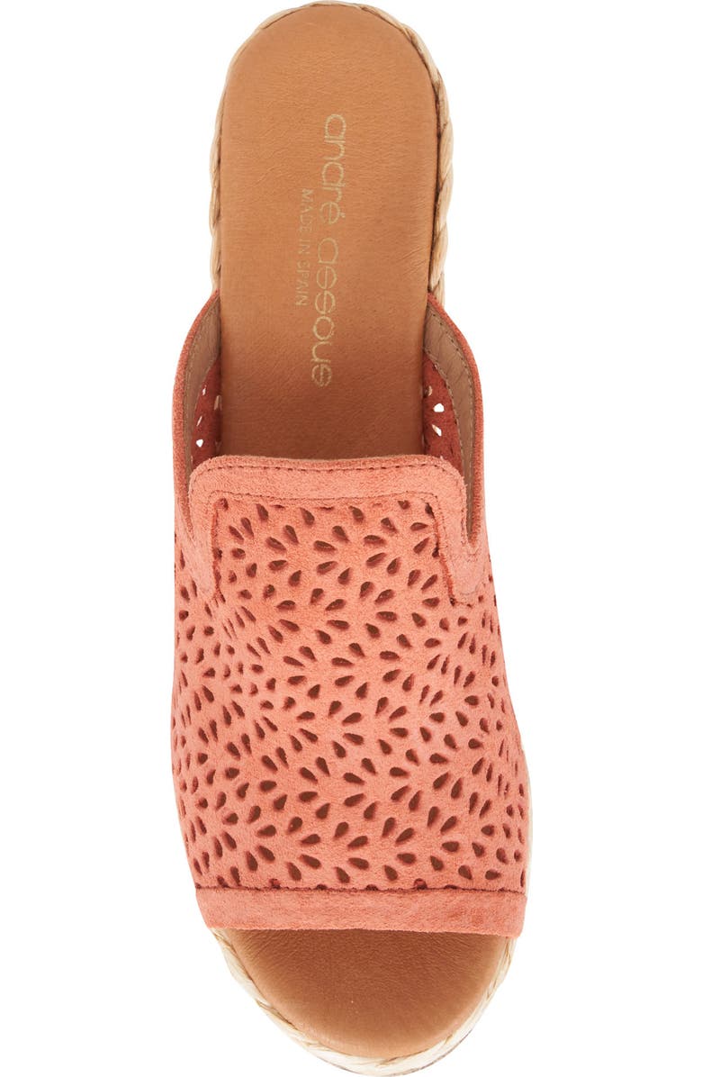 André Assous Nissa Espadrille Wedge Slide Sandal, Alternate, color, Coral